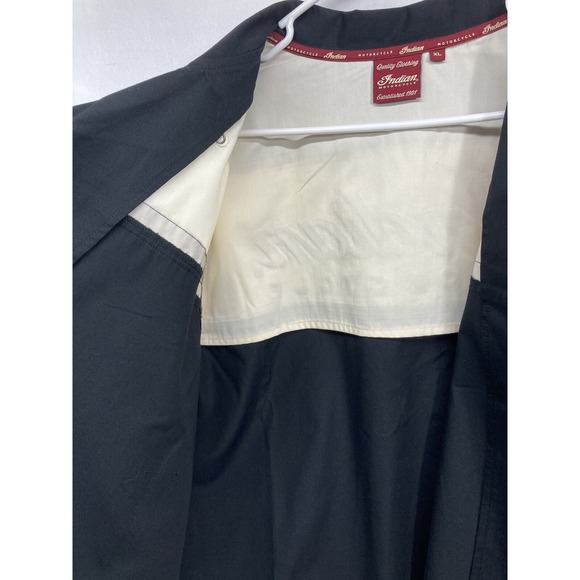 Indian Motorcycles All Embroidered Wit Patch Mechanic XL Cream Button Down Shirt - Picture 11 of 16